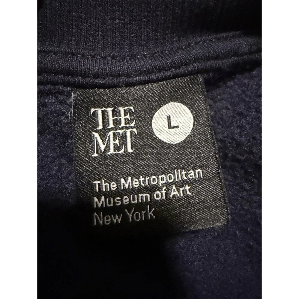 The Met Metropolitan Museum of Art Blue Red Crewneck Sweater New York Artsy Crew